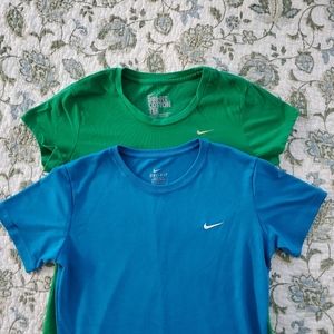 Two Nike Dri-fit Activewear Tops Women's Small